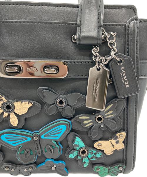 COACH（コーチ）COACH (コーチ) スワッガー バタフライ2WAY ハンドバッグ ブラック サイズ:下記参照-*の古着・服飾アイテム