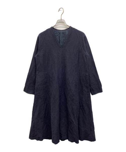 JURGEN LEHL（ヨーガンレール）JURGEN LEHL (ヨーガンレール) ウールタンブラーのドレス ネイビー サイズ:Mの古着・服飾アイテム