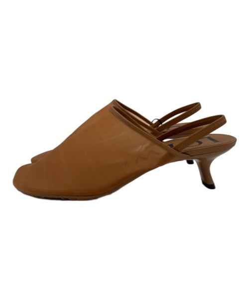 LOEWE（ロエベ）LOEWE (ロエベ) PETAL MESH SLING-BACK MULE　ペタル メッシュ スリングバック ミュール ブラウン サイズ:37 未使用品の古着・服飾アイテム