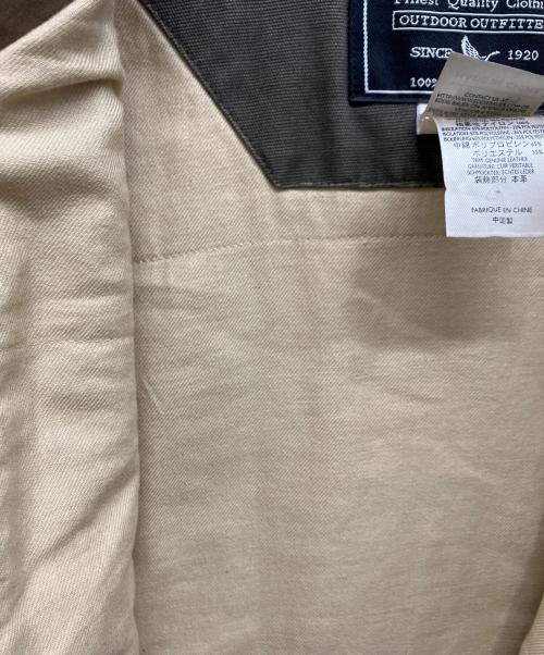 Eddie Bauer（エディーバウアー）Eddie Bauer (エディーバウアー) 襟レザートラッカージャケット カーキ サイズ:Mの古着・服飾アイテム