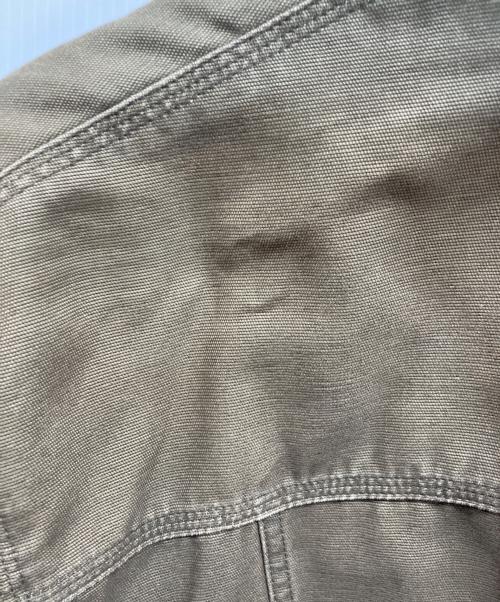 Eddie Bauer（エディーバウアー）Eddie Bauer (エディーバウアー) 襟レザートラッカージャケット カーキ サイズ:Mの古着・服飾アイテム