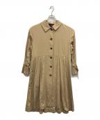 BLUE LABEL CRESTBRIDGEブルーレーベルクレストブリッジ）の古着「ステンカラーコート」｜ベージュ