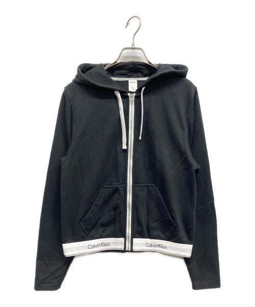 Calvin Klein（カルバンクライン）Calvin Klein (カルバンクライン) MODERN COTTON LOUNGEWEARジップパーカー ブラック サイズ:Mの古着・服飾アイテム