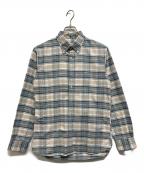 BROOKS BROTHERS Red Fleeceブルックスブラザーズレッドフリース）の古着「チェックボタンダウンシャツ」｜ブルー×ベージュ