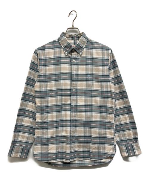 BROOKS BROTHERS Red Fleece（ブルックスブラザーズレッドフリース）Brooks Brothers Red Fleece (ブルックスブラザーズレッドフリース) チェックボタンダウンシャツ ブルー×ベージュ サイズ:Sの古着・服飾アイテム