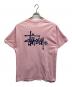 stussy (ステューシー) プリントTシャツ ピンク サイズ:S：5000円