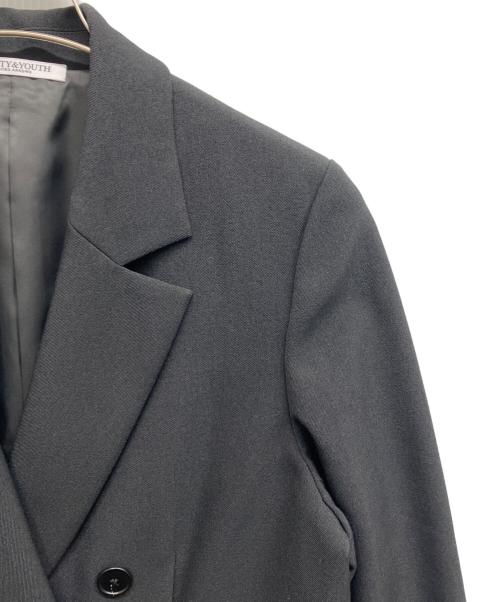 BEAUTY&YOUTH（ビューティーアンドユース）BEAUTY&YOUTH (ビューティーアンドユース) ポリエステルブレント ダブルジャケット ダークグレー サイズ:Sの古着・服飾アイテム