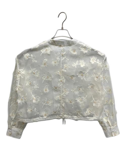 Spick and Span（スピック＆スパン）Spick and Span (スピック＆スパン) エンブロイダリーシャツブルゾン ホワイト サイズ:Freeの古着・服飾アイテム