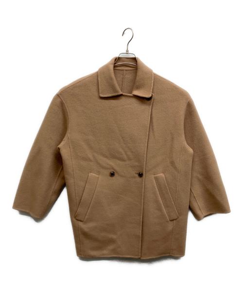 SLOBE IENA（スローブ イエナ）SLOBE IENA (スローブ イエナ) souple wool ダブルフェイスミドルコート ベージュ サイズ:Freeの古着・服飾アイテム