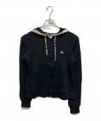 BURBERRY BLUE LABELバーバリー ブルー レーベル）の古着「ニットジップパーカー」｜ブラック