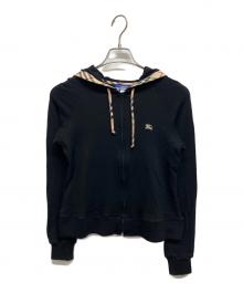 BURBERRY BLUE LABEL（バーバリー ブルー レーベル）の古着「ニットジップパーカー」｜ブラック