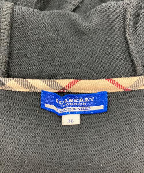 BURBERRY BLUE LABEL（バーバリー ブルー レーベル）BURBERRY BLUE LABEL (バーバリー ブルー レーベル) ニットジップパーカー ブラック サイズ:38の古着・服飾アイテム