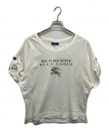 BURBERRY BLUE LABEL（バーバリー ブルー レーベル）の古着「ロゴプリントTシャツ」｜ホワイト