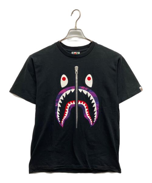 A BATHING APE（ア ベイシング エイプ）A BATHING APE (ア ベイシング エイプ) シャークプリントTシャツ ブラック サイズ:Lの古着・服飾アイテム