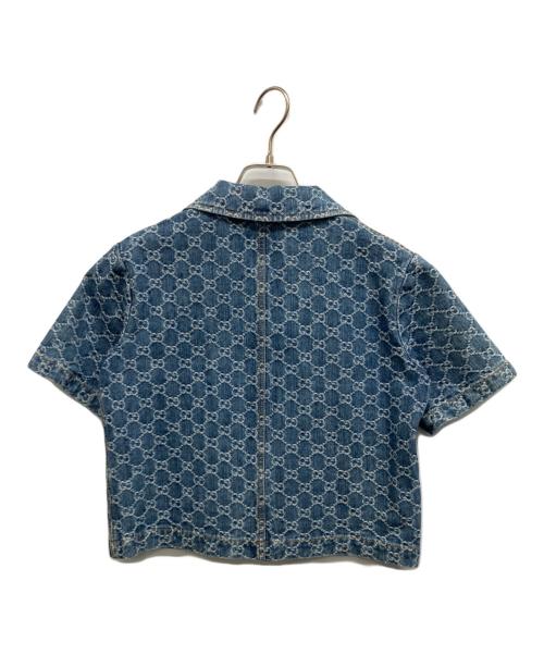 GUCCI（グッチ）GUCCI (グッチ) GGジャガードデニムシャツ インディゴ サイズ:36の古着・服飾アイテム