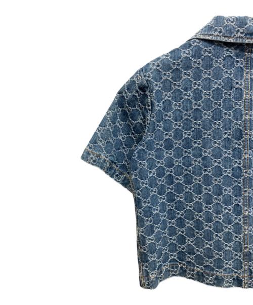 GUCCI（グッチ）GUCCI (グッチ) GGジャガードデニムシャツ インディゴ サイズ:36の古着・服飾アイテム