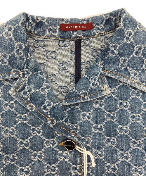 GUCCI（グッチ）GUCCI (グッチ) GGジャガードデニムシャツ インディゴ サイズ:36の古着・服飾アイテム