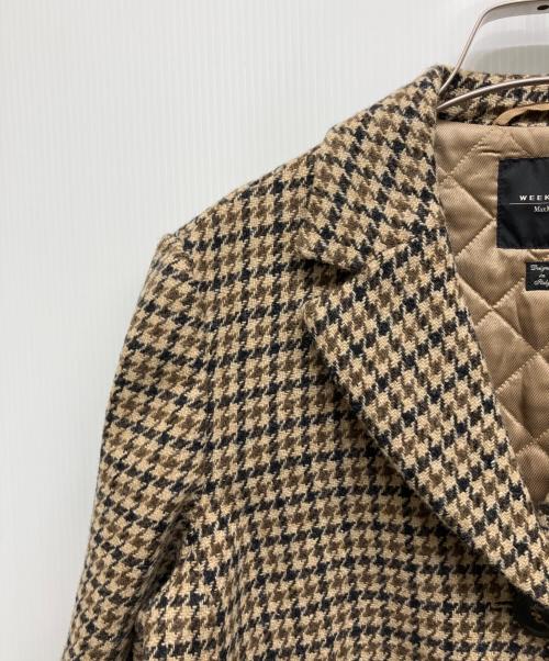 WEEKEND Max Mara（ウィークエンド マックスマーラ）Weekend Max Mara (ウィークエンド マックスマーラ) Davy Houndstooth Coat ブラウン サイズ:42の古着・服飾アイテム