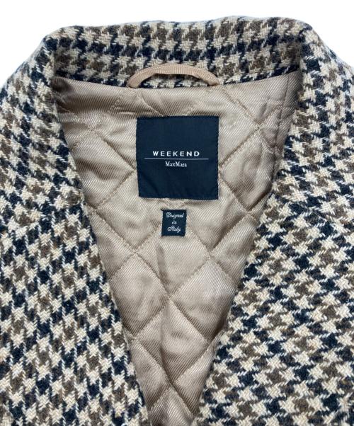WEEKEND Max Mara（ウィークエンド マックスマーラ）Weekend Max Mara (ウィークエンド マックスマーラ) Davy Houndstooth Coat ブラウン サイズ:42の古着・服飾アイテム