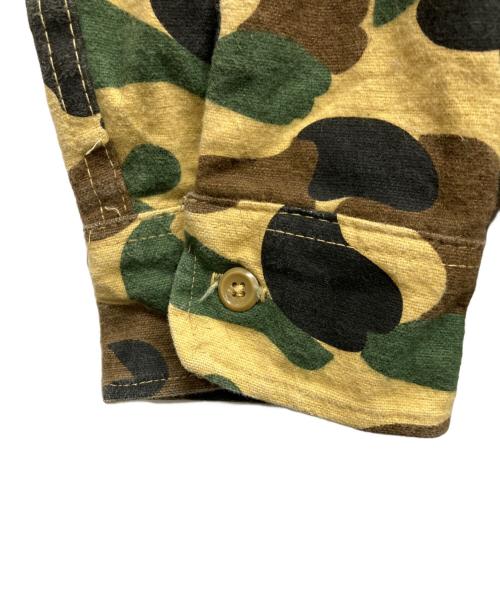 WOOLRICH（ウールリッチ）WOOLRICH (ウールリッチ) ダックハンターカモ シャモアクロス フラップポケット L/S シャツ ベージュ サイズ:Mの古着・服飾アイテム