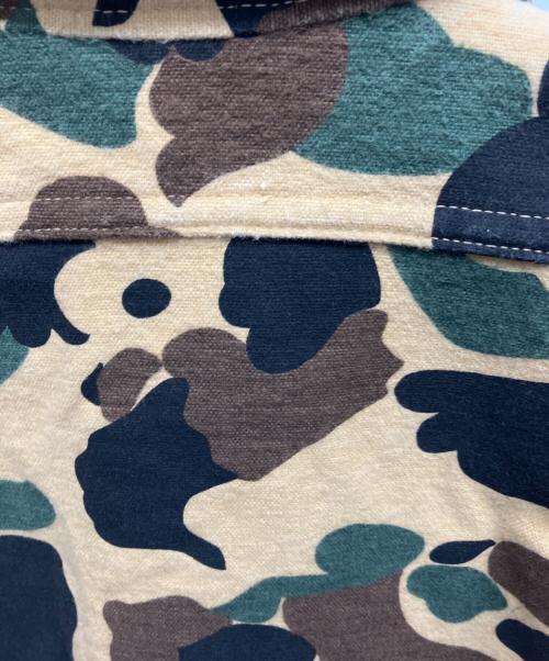 WOOLRICH（ウールリッチ）WOOLRICH (ウールリッチ) ダックハンターカモ シャモアクロス フラップポケット L/S シャツ ベージュ サイズ:Mの古着・服飾アイテム