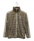 adidasアディダス）の古着「タータンチェックトラックジャケット」｜ベージュ