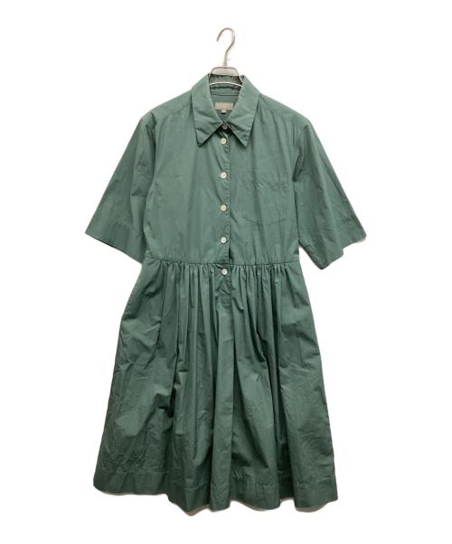MARGARET HOWELL（マーガレットハウエル）MARGARET HOWELL (マーガレットハウエル) PLAIN WEAVE COTTON ONE-PEICE グリーン サイズ:2の古着・服飾アイテム