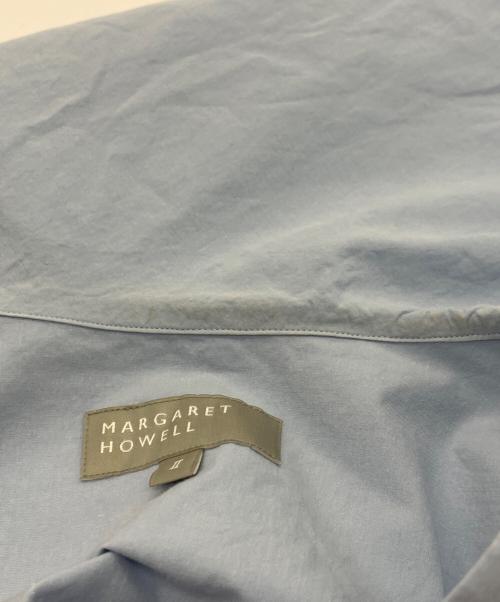 MARGARET HOWELL（マーガレットハウエル）MARGARET HOWELL (マーガレットハウエル) MARGARET HOWELL COTTON LINEN SHIRT ブルー サイズ:2の古着・服飾アイテム