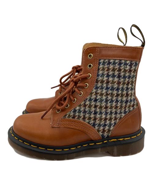 Dr.Martens（ドクターマーチン）Dr.Martens (ドクターマーチン) MIE 1460 PASCAL HARRIS TWEED 8 ホール ブーツ ブラウン サイズ:UK5の古着・服飾アイテム