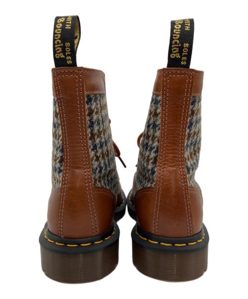 Dr.Martens（ドクターマーチン）Dr.Martens (ドクターマーチン) MIE 1460 PASCAL HARRIS TWEED 8 ホール ブーツ ブラウン サイズ:UK5の古着・服飾アイテム