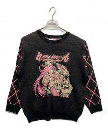 jouetie×ジョジョの奇妙な冒険（ジュエティ×ジョジョノ奇妙ナ冒険）の古着「【ジョジョの奇妙な冒険 ストーンオーシャン】ルーズジャガードニット」｜ブラック