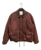 FREAK'S STOREフリークスストア）の古着「FREAK'S STORE 襟コーデュロイ切り替え コットンナイロンブルゾン」｜ワインレッド