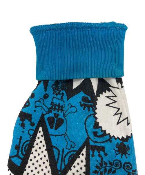 stussy（ステューシー）stussy (ステューシー) 総柄ジップパーカー ブルー×ホワイト サイズ:Mの古着・服飾アイテム