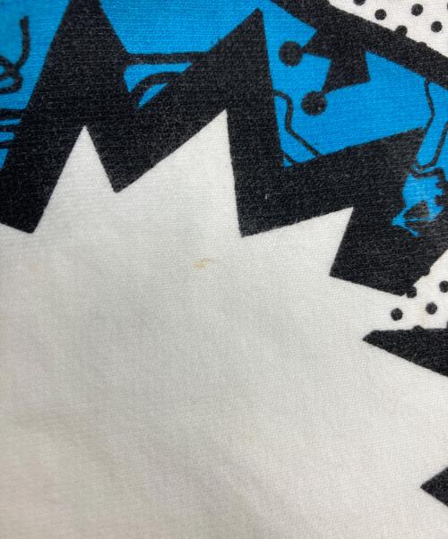 stussy（ステューシー）stussy (ステューシー) 総柄ジップパーカー ブルー×ホワイト サイズ:Mの古着・服飾アイテム