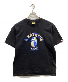 A BATHING APE（ア ベイシング エイプ）の古着「CAMO COLLEGE TEE」｜ブラック
