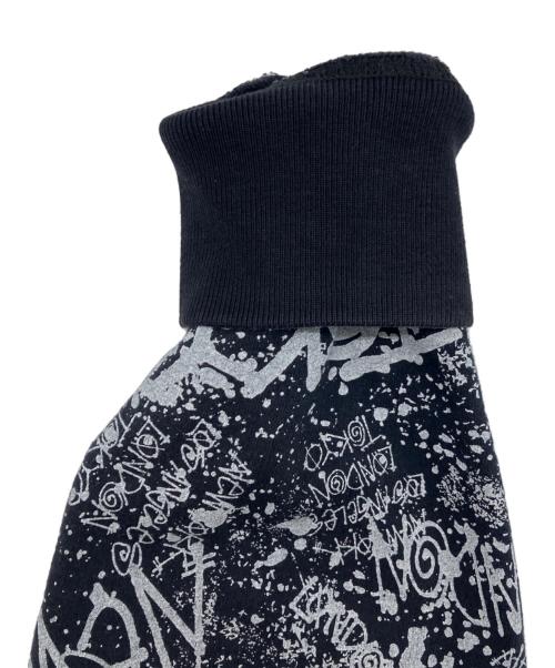 stussy（ステューシー）stussy (ステューシー) 総柄ジップパーカー ブラック サイズ:Mの古着・服飾アイテム