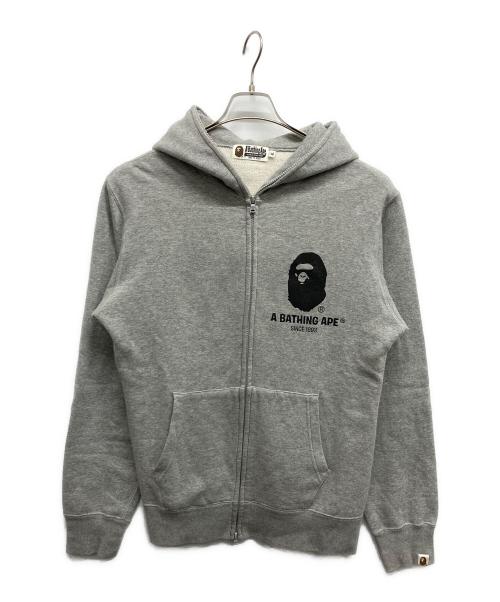 A BATHING APE（ア ベイシング エイプ）A BATHING APE (ア ベイシング エイプ) プリントジップパーカー グレー サイズ:XLの古着・服飾アイテム