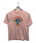 A BATHING APEアベイシングエイプ）の古着「プリントTシャツ」｜ピンク