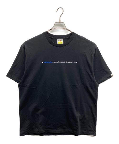 A BATHING APE（ア ベイシング エイプ）A BATHING APE (ア ベイシング エイプ) プリントTシャツ ブラック サイズ:XLの古着・服飾アイテム
