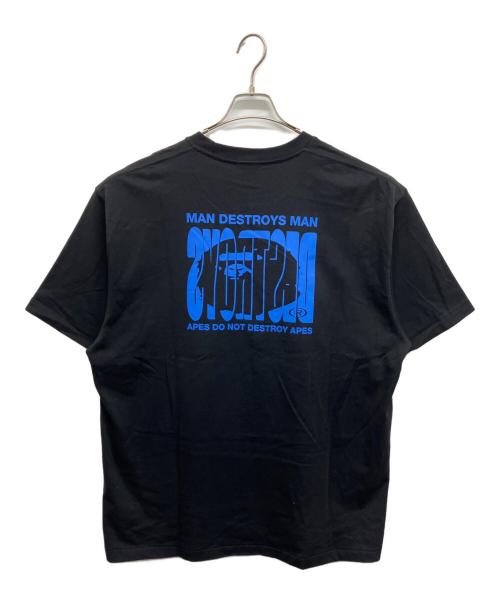 A BATHING APE（ア ベイシング エイプ）A BATHING APE (ア ベイシング エイプ) プリントTシャツ ブラック サイズ:XLの古着・服飾アイテム