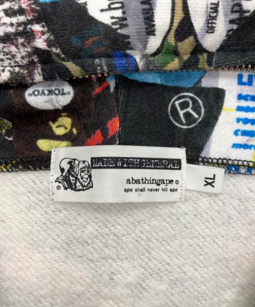 A BATHING APE（ア ベイシング エイプ）A BATHING APE (ア ベイシング エイプ) BAPE FLYER PATTERN SHARK FULL ZIP HOODIE ブラック サイズ:XLの古着・服飾アイテム