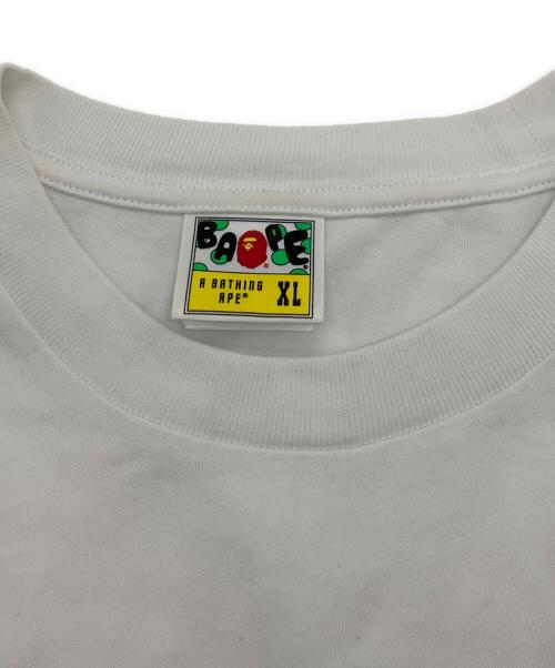 A BATHING APE（ア ベイシング エイプ）A BATHING APE (ア ベイシング エイプ) embroidered logo T-shirt ホワイト サイズ:XLの古着・服飾アイテム