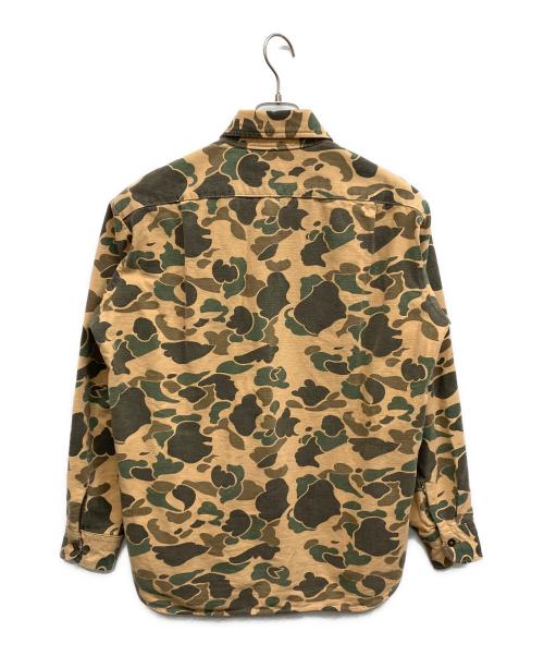 Eddie Bauer（エディーバウアー）Eddie Bauer (エディーバウアー) カモフラシャモアクロスシャツ ブラウン サイズ:下記参照の古着・服飾アイテム