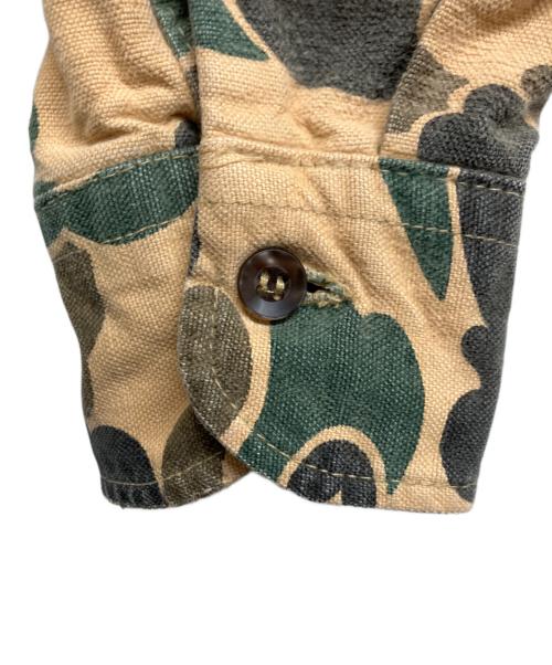 Eddie Bauer（エディーバウアー）Eddie Bauer (エディーバウアー) カモフラシャモアクロスシャツ ブラウン サイズ:下記参照の古着・服飾アイテム