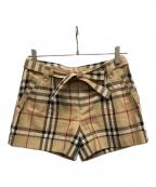 BURBERRY BLUE LABELバーバリー ブルー レーベル）の古着「ノヴァチェックハーフパンツ」｜ベージュ