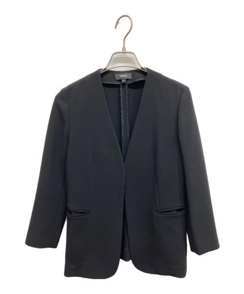 theory（セオリー）theory (セオリー) ノーカラーセットアップ ブラック サイズ:00の古着・服飾アイテム