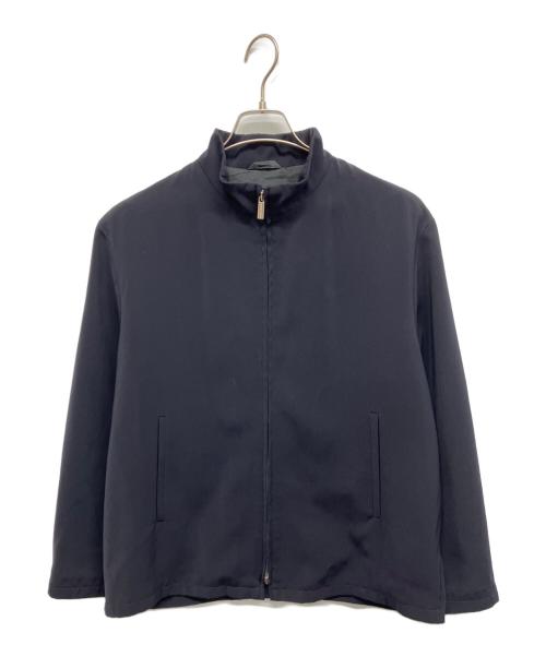 GIORGIO ARMANI（ジョルジョアルマーニ）GIORGIO ARMANI (ジョルジョアルマーニ) スタンドカラージャケット ネイビー サイズ:46の古着・服飾アイテム