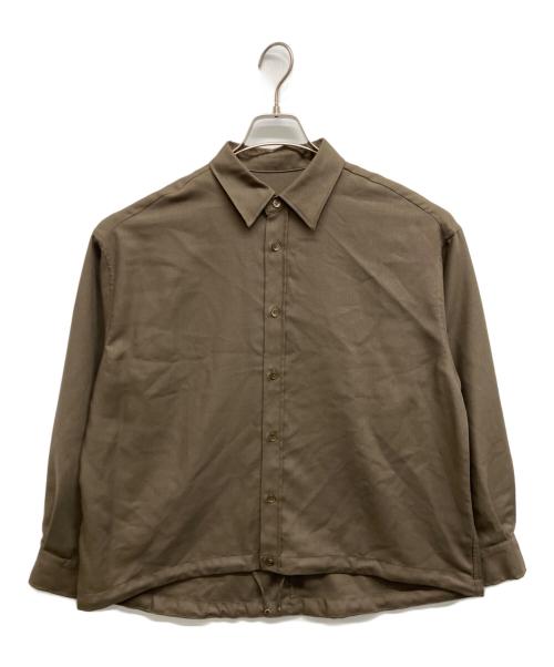 Spick and Span（スピック＆スパン）Spick and Span (スピック＆スパン) ウールライクヘムギャザーシャツ オリーブ サイズ:Freeの古着・服飾アイテム