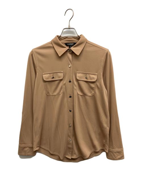 LAUREN RALPH LAUREN（ローレンラルフローレン）LAUREN RALPH LAUREN (ローレンラルフローレン) レギュラーカラーシャツ ベージュ サイズ:Mの古着・服飾アイテム
