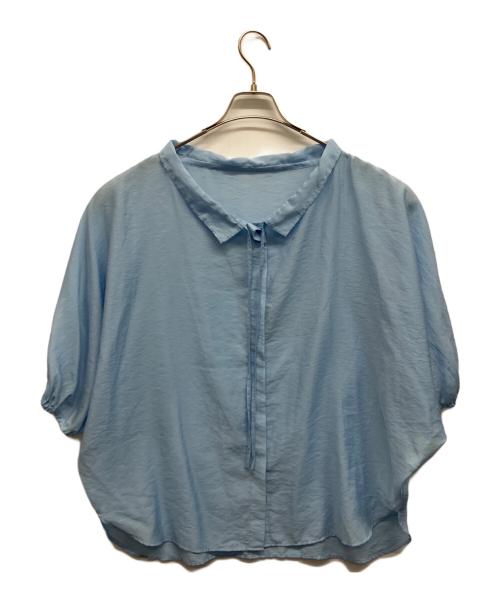 UNITED ARROWS TOKYO（ユナイテッドアローズトウキョウ）UNITED ARROWS TOKYO (ユナイテッドアローズトウキョウ) UNITED ARROWS TOKYO DROST フリル パフスリーブ ブラウス スカイブルー サイズ:Freeの古着・服飾アイテム